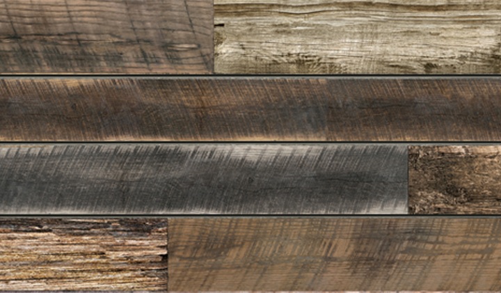 Reclaimed Wood Plank Textured Slatwall