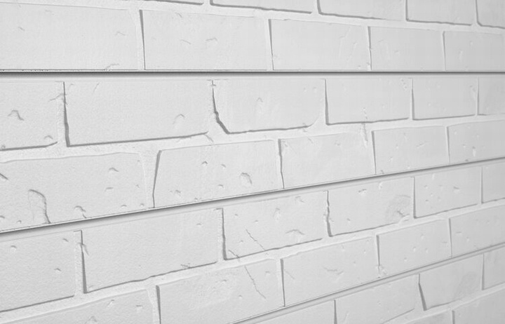 White Brick Slat-Design Textured Slatwall
