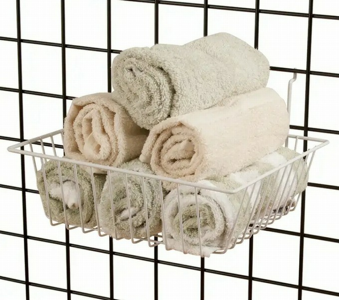 Only Hangers Black Wire Baskets For Slatwall & Gridwall – 12x6x6 Inches (Set Of 2) Display Bins