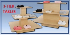 3-Tier Display Tables Now Available in 3 Colors!