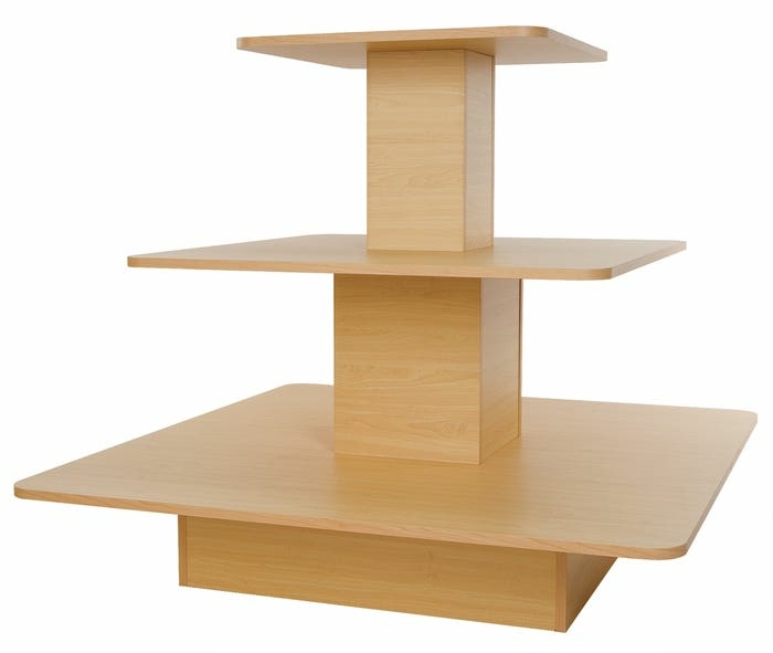 3-Tier Square Display Table