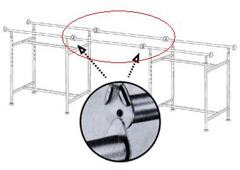Extension Rail Set for Double Bar Garment Racks