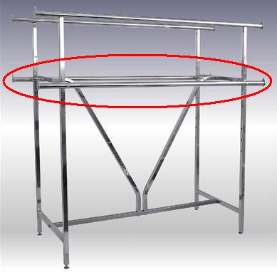 Add-on hangrails for double bar garment racks