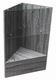 Rustic Gray Woodgrain Corner Showcase