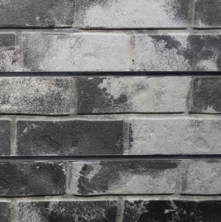 Grey Old Painted Brick Textured Slatwall
