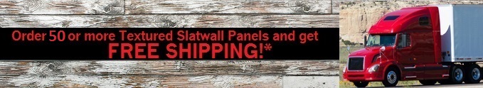 Free shipping on textured slatwall panels*