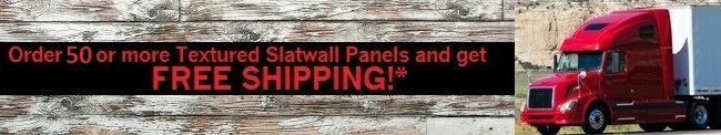 Free shipping on textured slatwall panels*