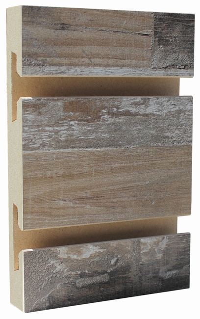 Farmhouse Planks Melamine Woodgrain Textured Slatwall
