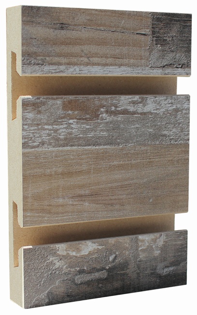 Farmhouse Wood Planks Melamine Textured Slatwall