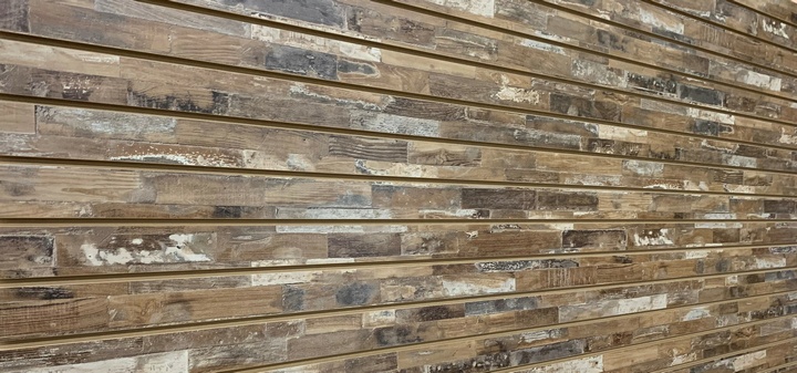 Farmhouse Wood Planks Melamine Textured Slatwall Panel
