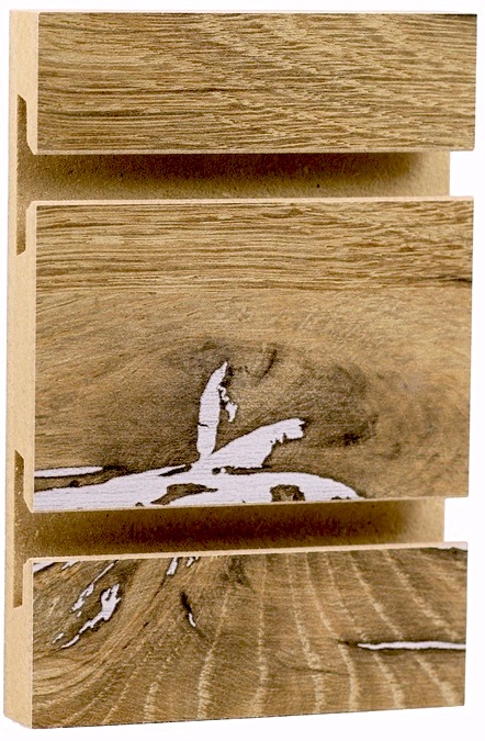 Sterling Oak Textured Slatwall